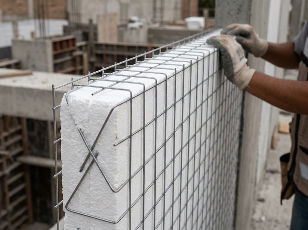 Construpanel de EPS con malla electrosoldada
